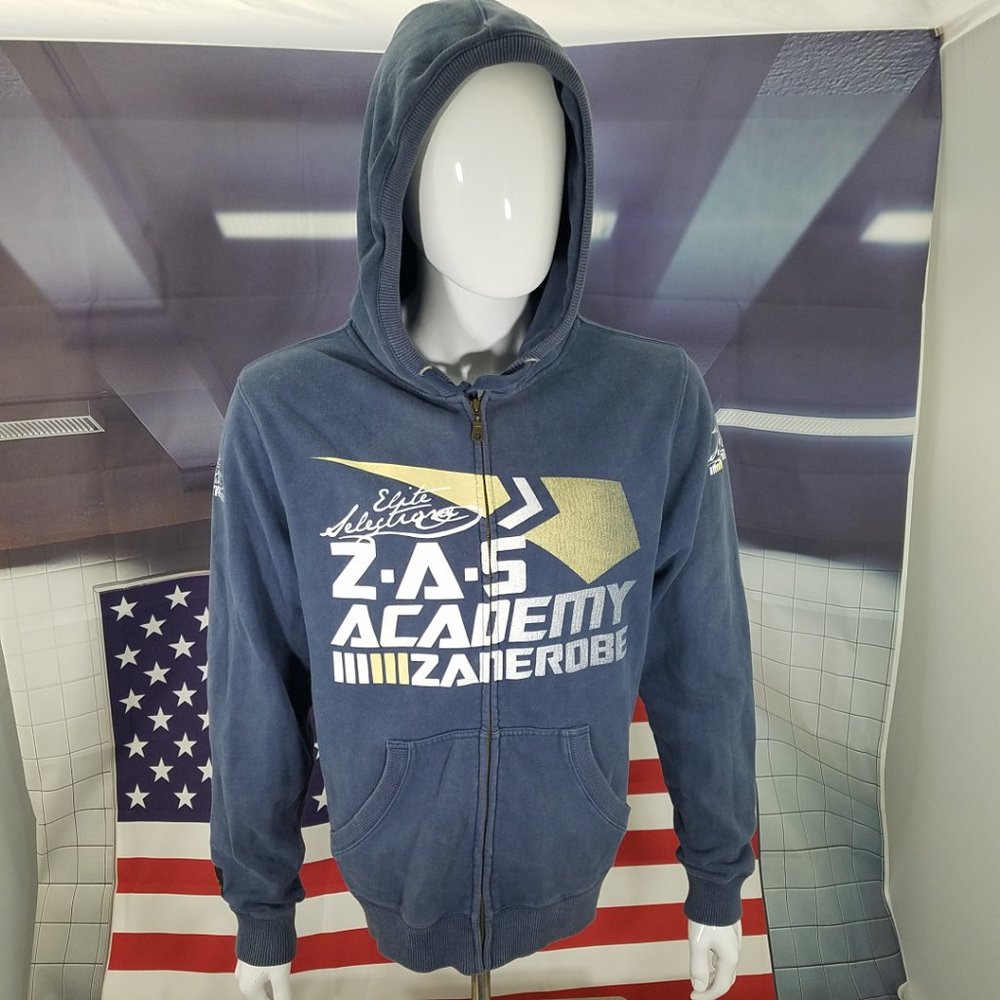 ZANEROBE Jacket Fleece RETRO Sport HOODIE Sz Large